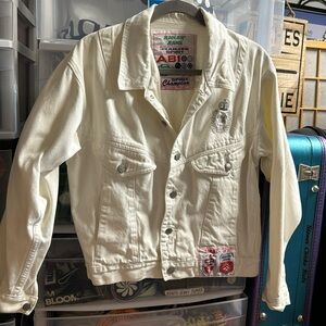 Jeanjer Vintage White denim Jacket size small
